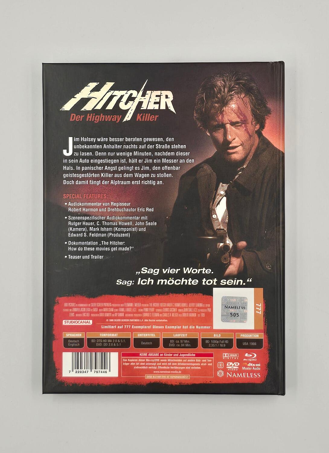 The Hitcher - Limited Edition - Mediabook - Blu-Ray (Region B) + DVD (Region 2) - [Pre-owned] -  - Item Image 2