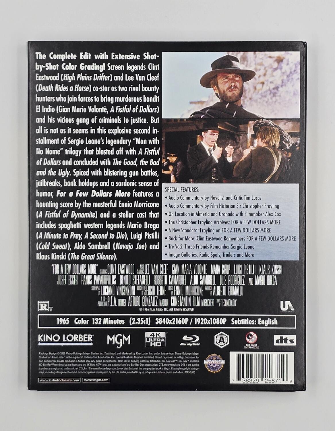 For a Few Dollars More - Slipcover - 4K UHD (Region Free) + Blu-Ray (Region A) - [Pre-owned] - Kino Lorber - Item Image 2