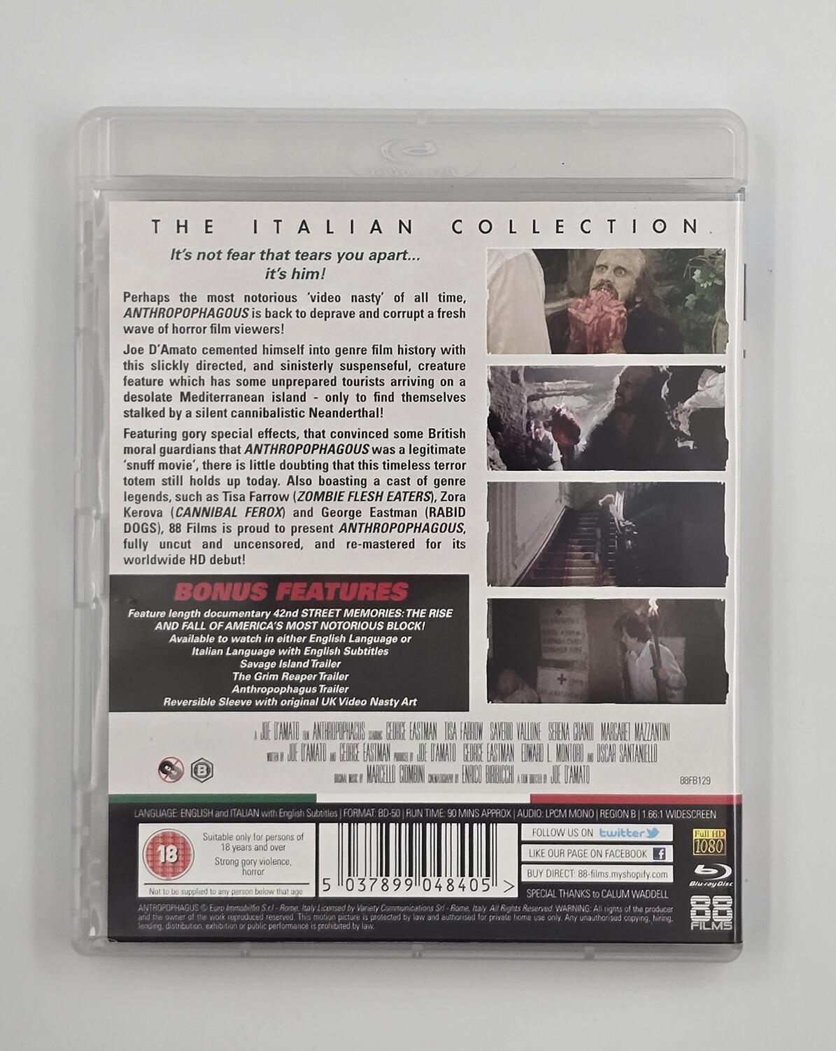 Anthropophagous the Beast - Webstore Exclusive - Slipcover - Blu-Ray - Region B - [Pre-owned] - 88 Films - Item Image 4