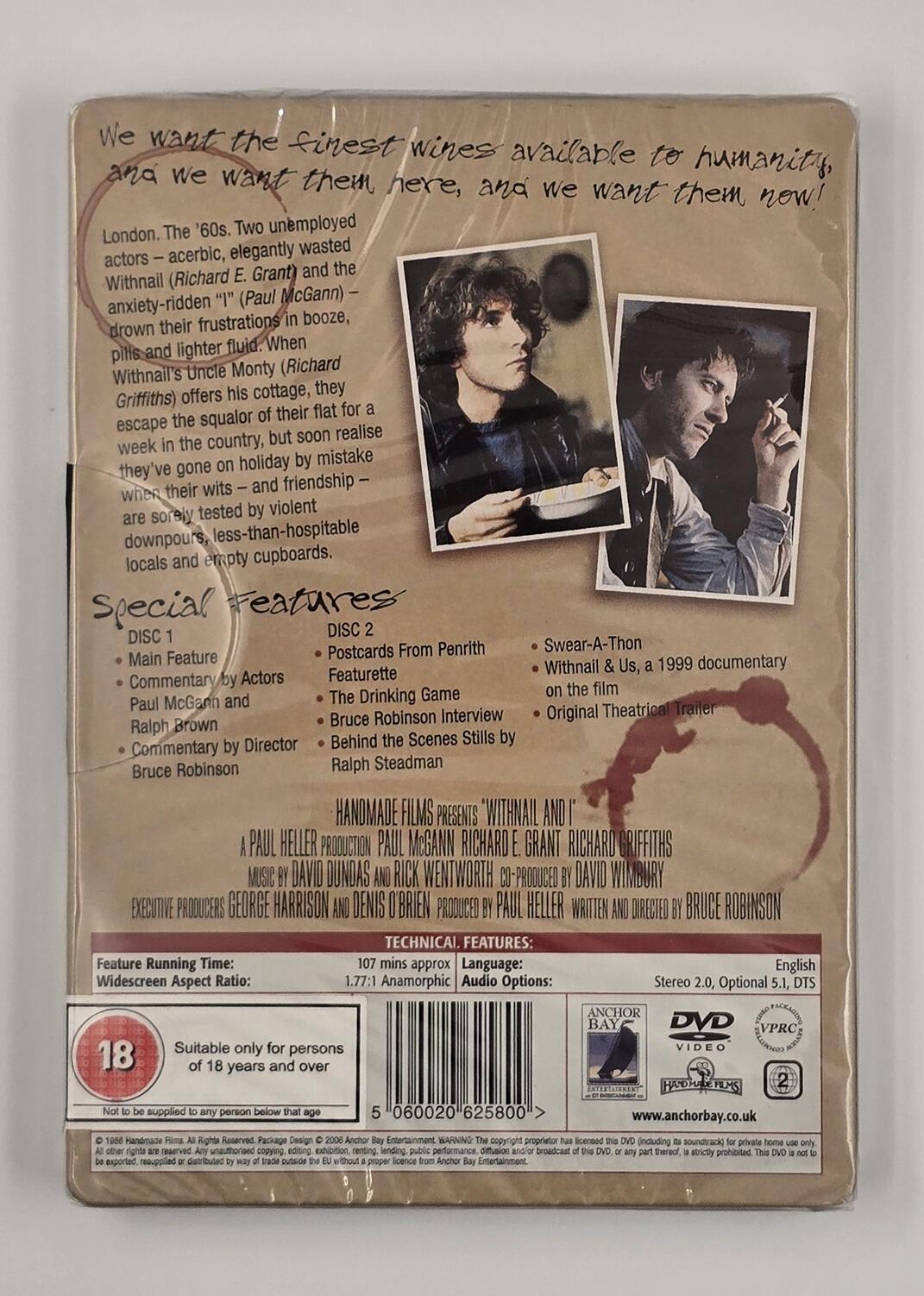 Withnail and I - 20th Anniversary Edition - Steelbook - DVD - Region 2 - [New] - Anchor Bay - Item Image 2