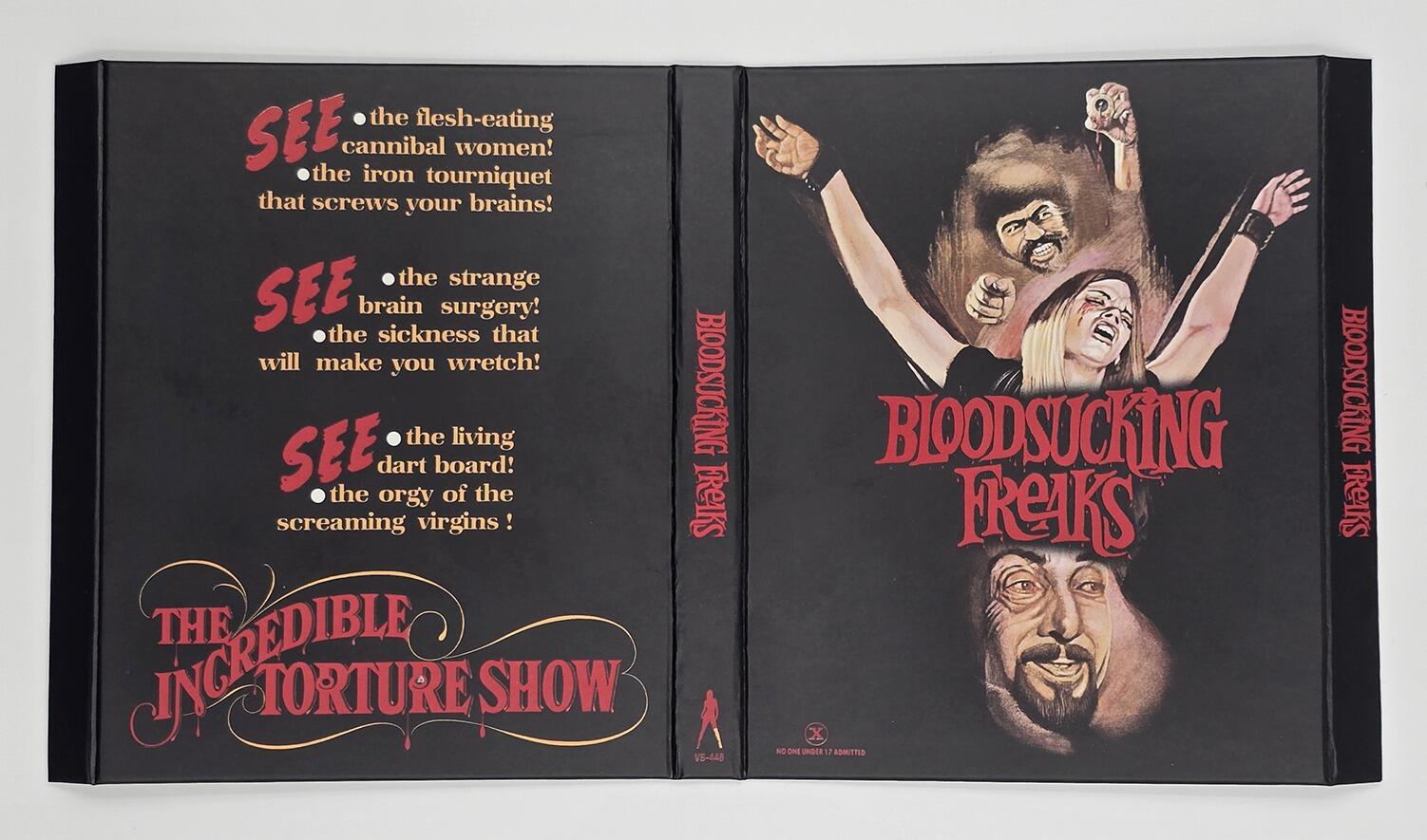 Blood Sucking Freaks - Limited Edition - Reversible Slipcover - 4K UHD + Blu-Ray - Region Free - [Pre-owned] - Vinegar Syndrome - Joel M. Reed - Front Slipcover Opened