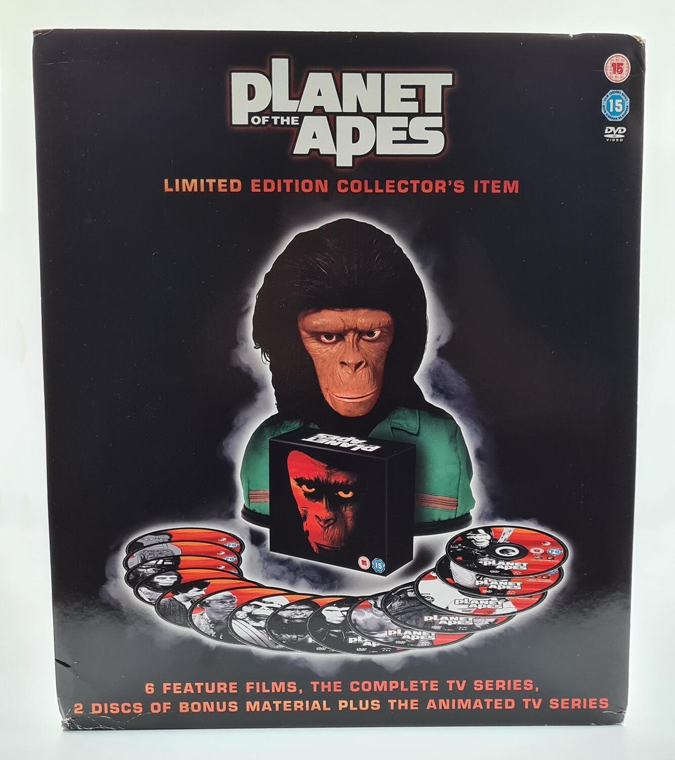 Planet of the apes (14 disc set housed in a Ceasar replica Planet of the apes (14 disc set housed in a Ceasar replica