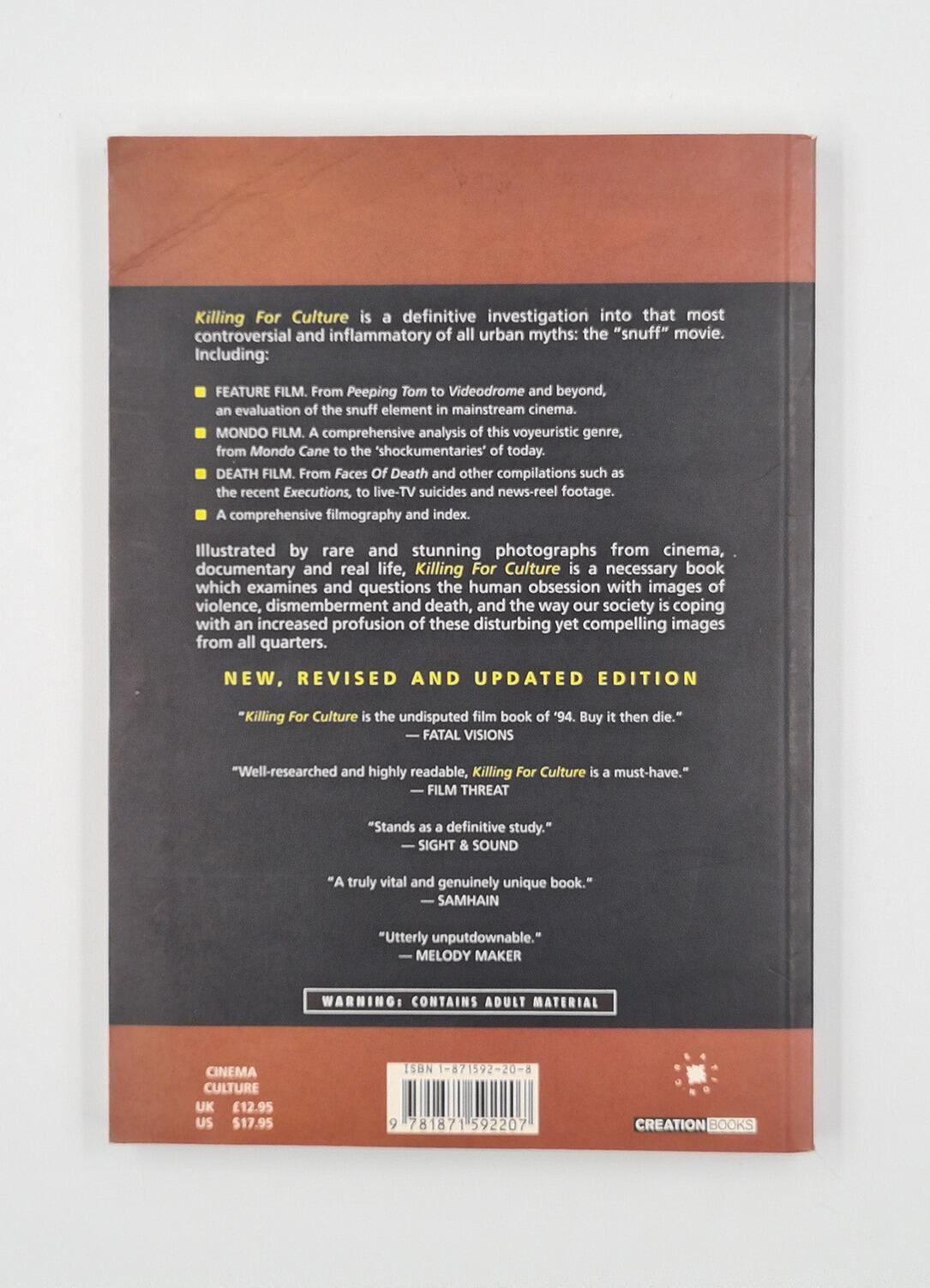 Killing For Culture: An Illustrated History of Death Film From Mondo To Snuff - Book - Paperback - [Pre-owned] -  - Item Image 2