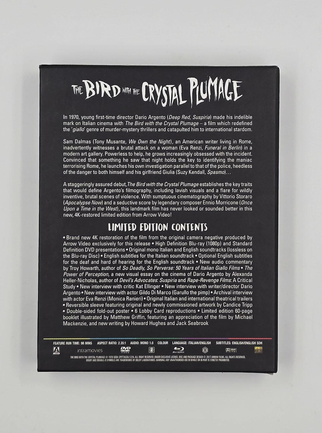 The Bird with the Crystal Plumage - Limited Edition - Blu-Ray (Region B) + DVD (Region 2) - [Pre-owned] - Arrow Video - Item Image 2