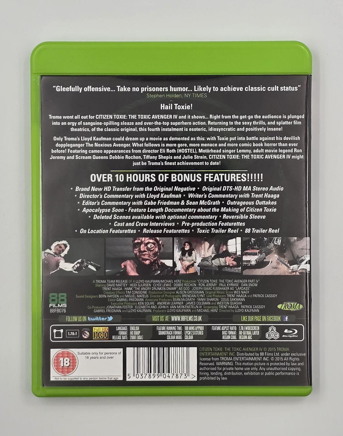 Citizen Toxie: The Toxic Avenger IV - Blu-Ray - Region Free - [Pre-owned] - 88 Films - Item Image 2