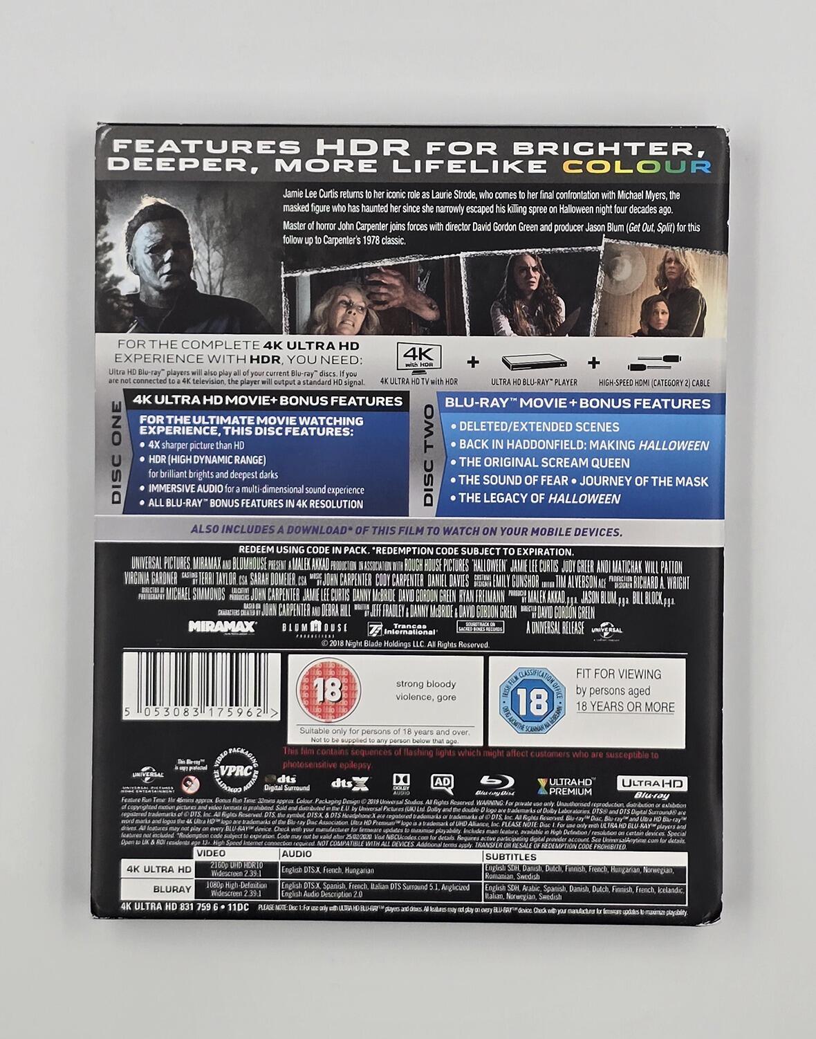 Halloween (2018) - Steelbook - 4K UHD + Blu-Ray - Region Free - [Pre-owned] - Universal - Item Image 5