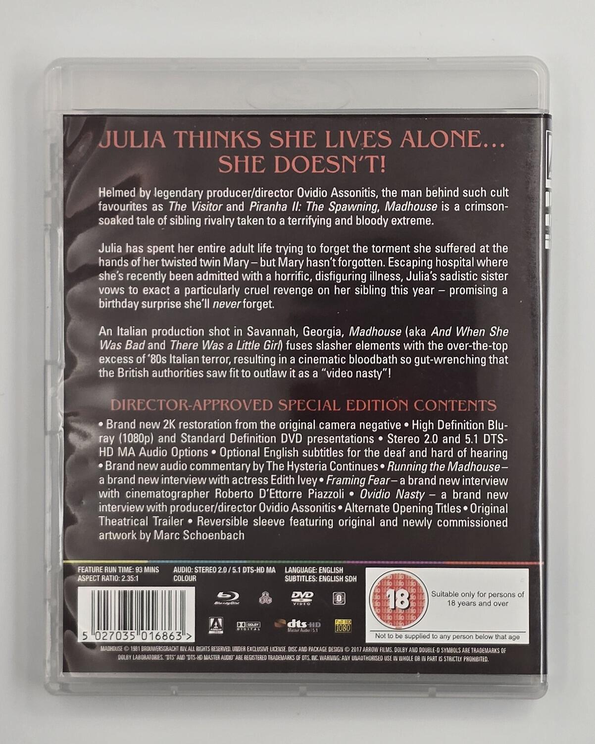 Madhouse - Blu-Ray + DVD - Region Free - [Pre-owned] - Arrow Video - Item Image 2