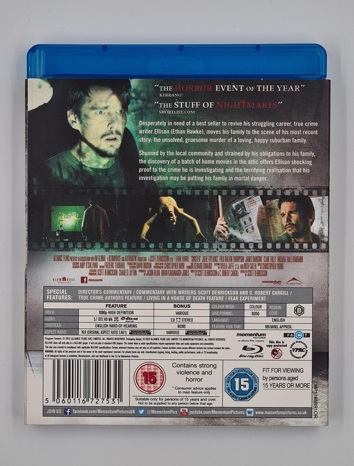 Sinister - Slipcover - Blu-Ray - Region B - [Pre-owned] - Momentum - Item Image 2