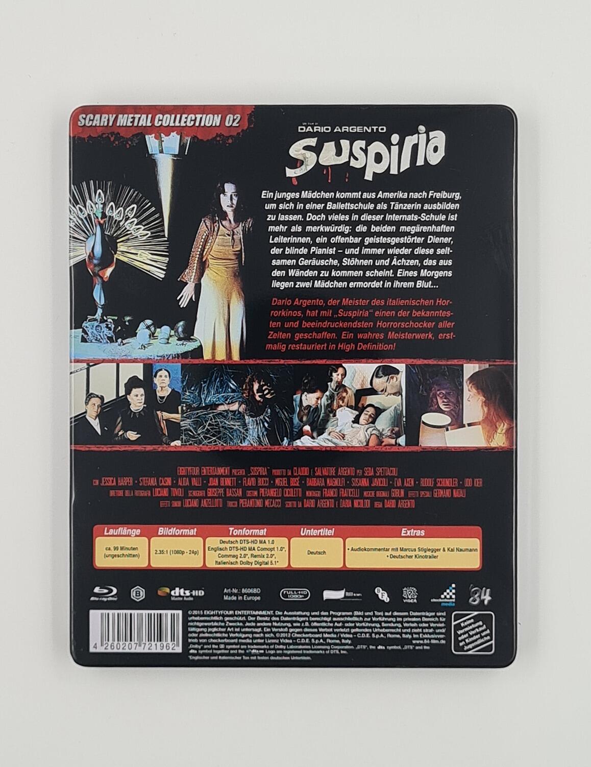 Suspiria - Steelbook (Metalpak) - Limited Edition - Blu-Ray - Region B - [Pre-owned] - 84 Entertainment - Item Image 2