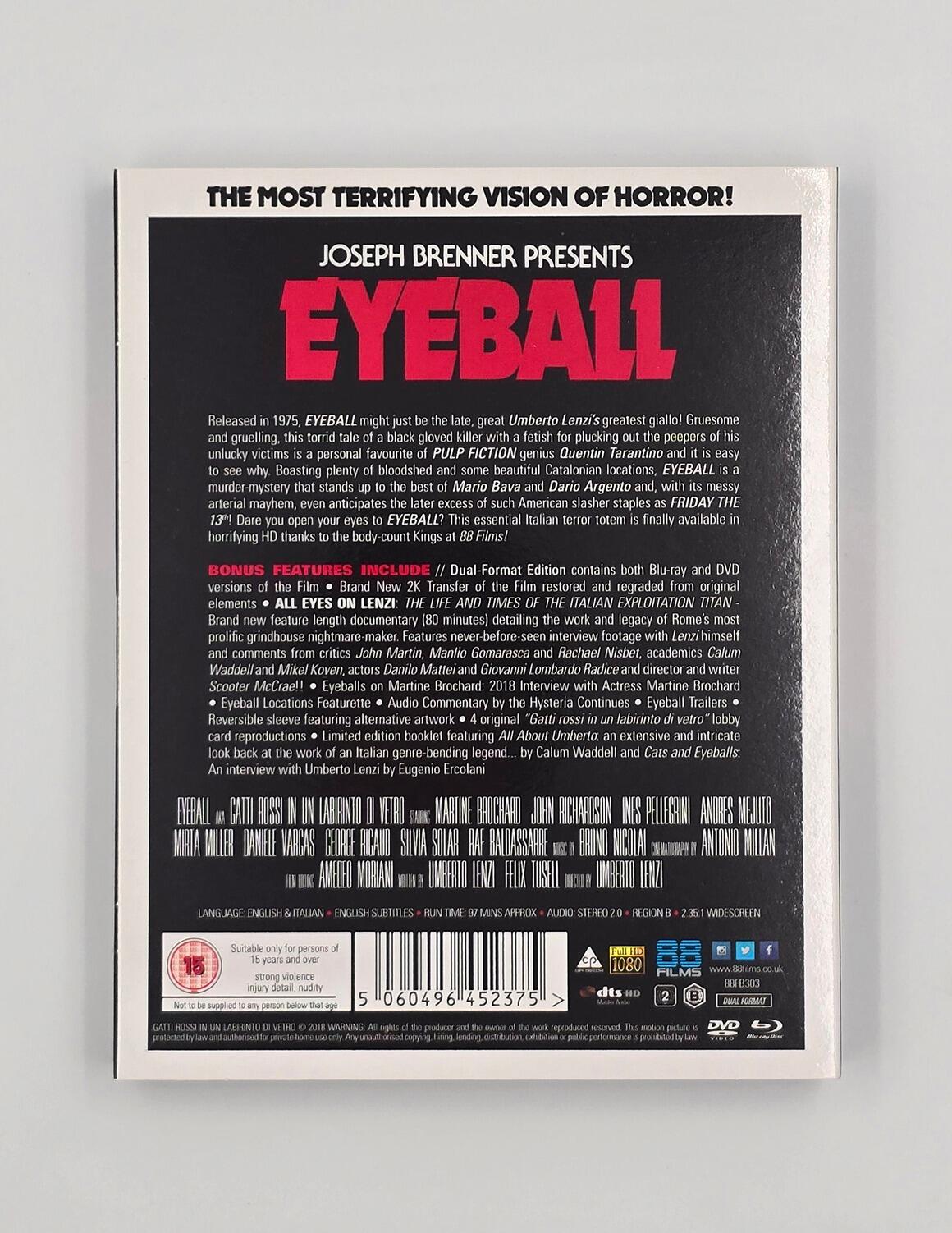 Eyeball - Limited Edition - Slipcover - Blu-Ray (Region B) + DVD (Region 2) - [Pre-owned] - 88 Films - Item Image 2