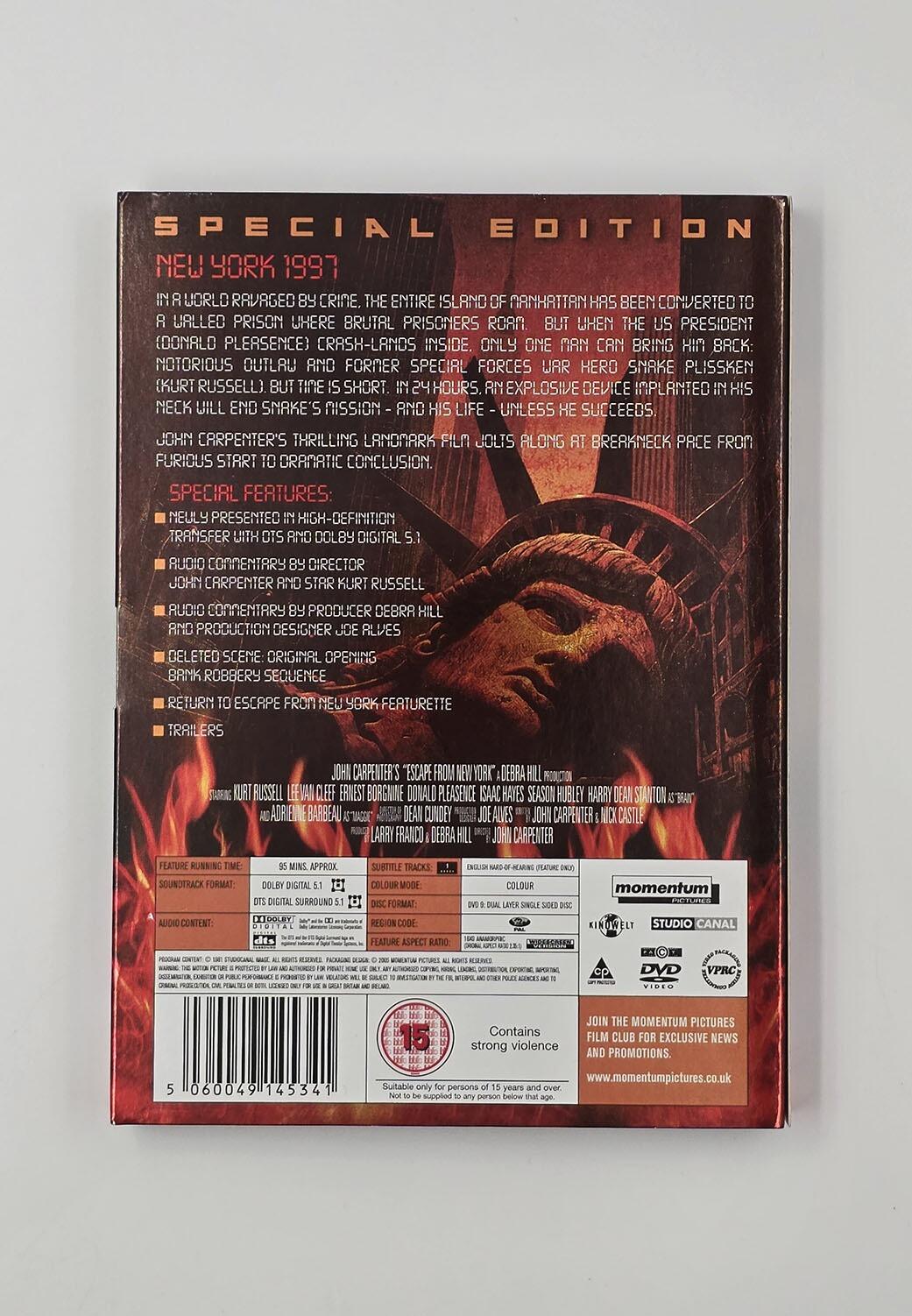 Escape from New York - Slipcover - DVD - Region 2 - [Pre-owned] - Momentum - Item Image 2