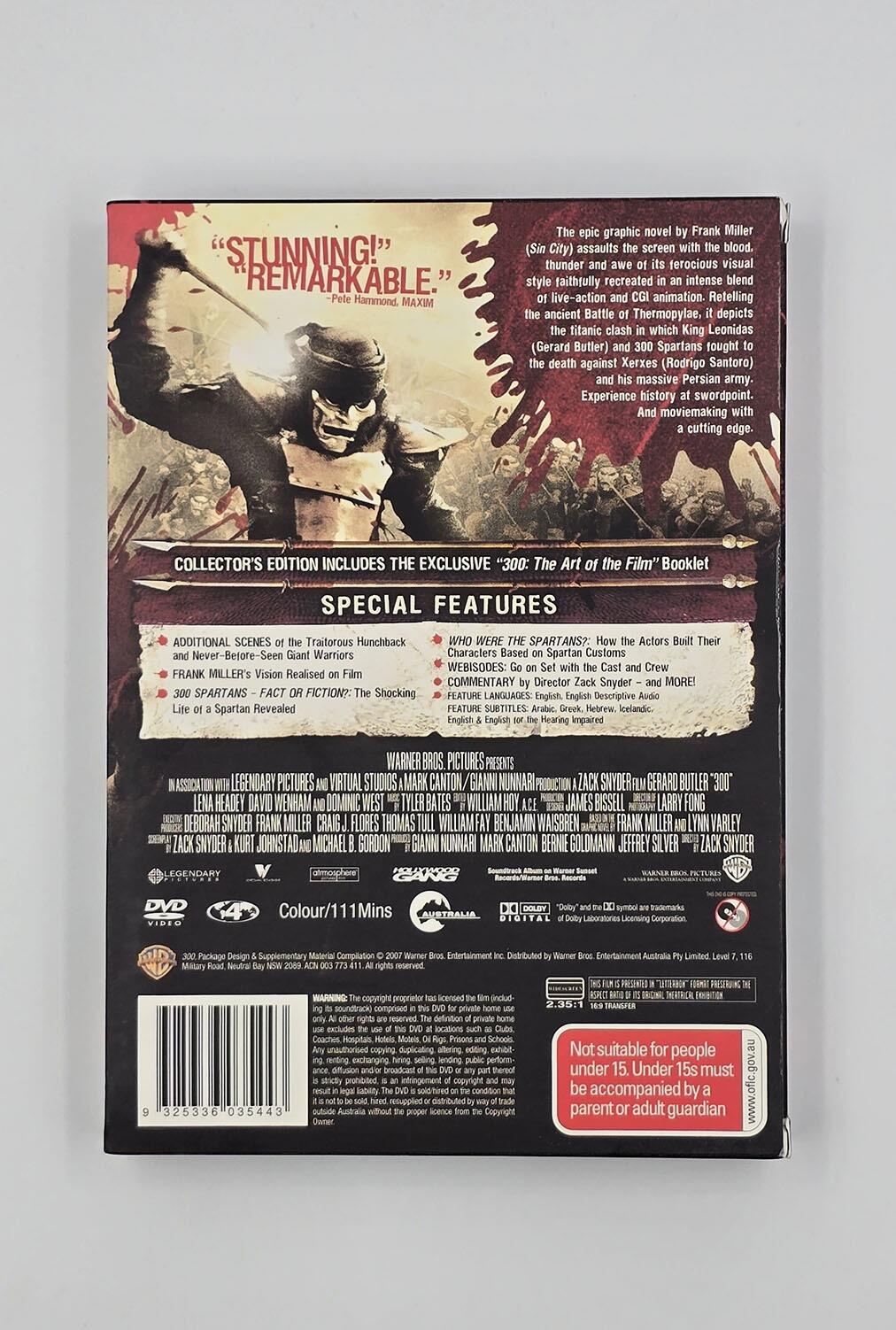 300 - Slipcover - DVD - Region 4 - [Pre-owned] - Warner - Item Image 2