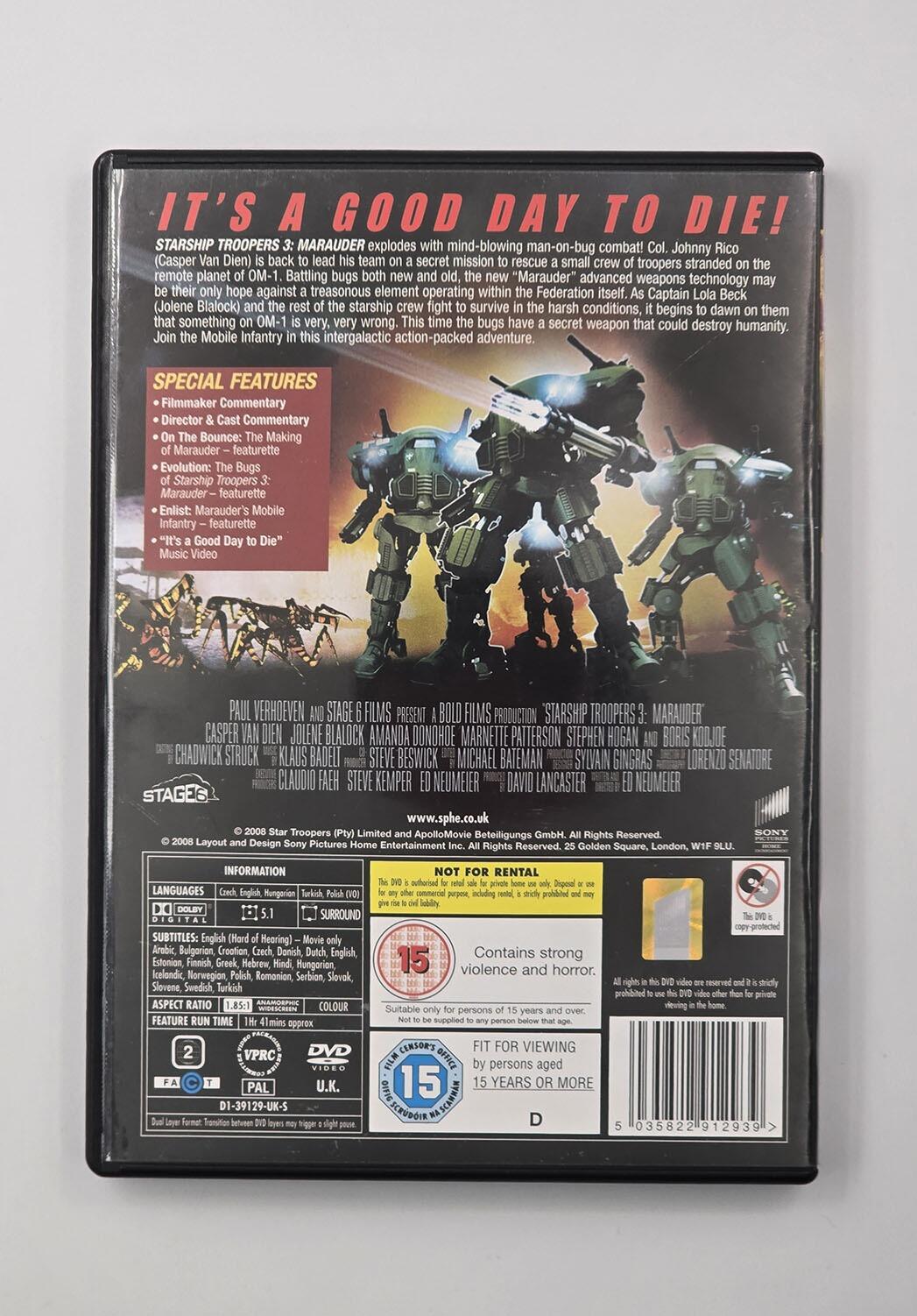Starship Troopers 3: Marauder - DVD - Regon 2 - [Pre-owned]