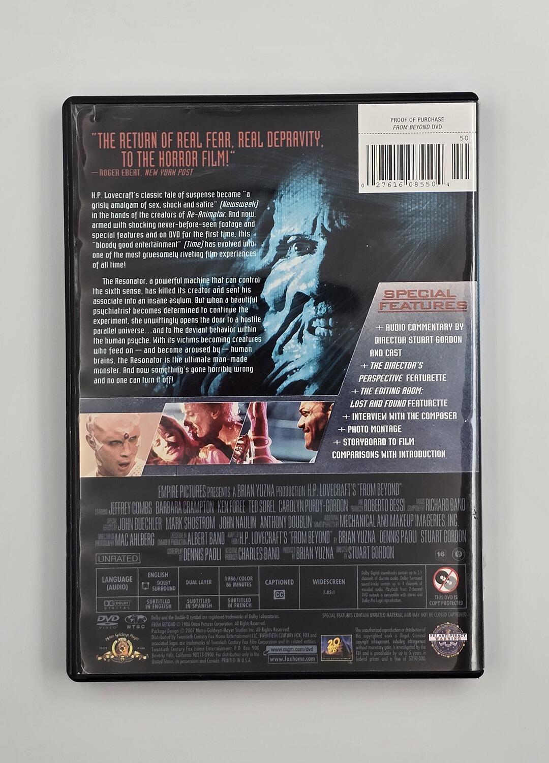 From Beyond - Unrated Director's Cut - DVD - Region 1 - [Pre-owned] - MGM - Item Image 2