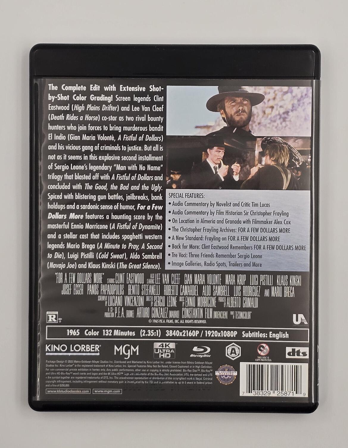 For a Few Dollars More - Slipcover - 4K UHD (Region Free) + Blu-Ray (Region A) - [Pre-owned] - Kino Lorber - Item Image 4