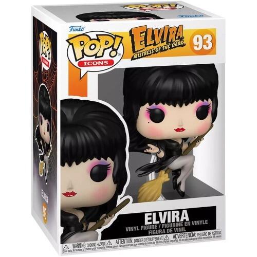 Elvira Mistress of the Dark - POP! Icons Vinyl Figure - Elvira on Broom - 9 cm - [New] - Funko - Item Image 2