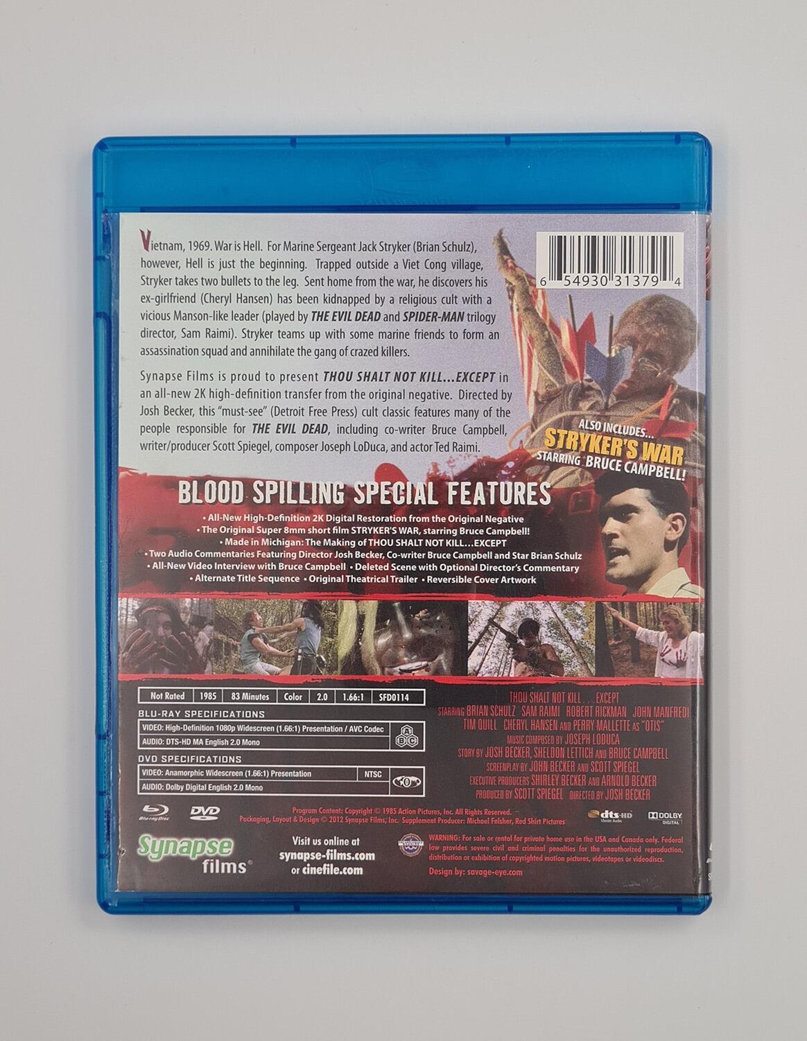 Thou Shalt Not Kill? Except - Blu-Ray + DVD - Region Free - [Pre-owned] - Synapse - Item Image 2