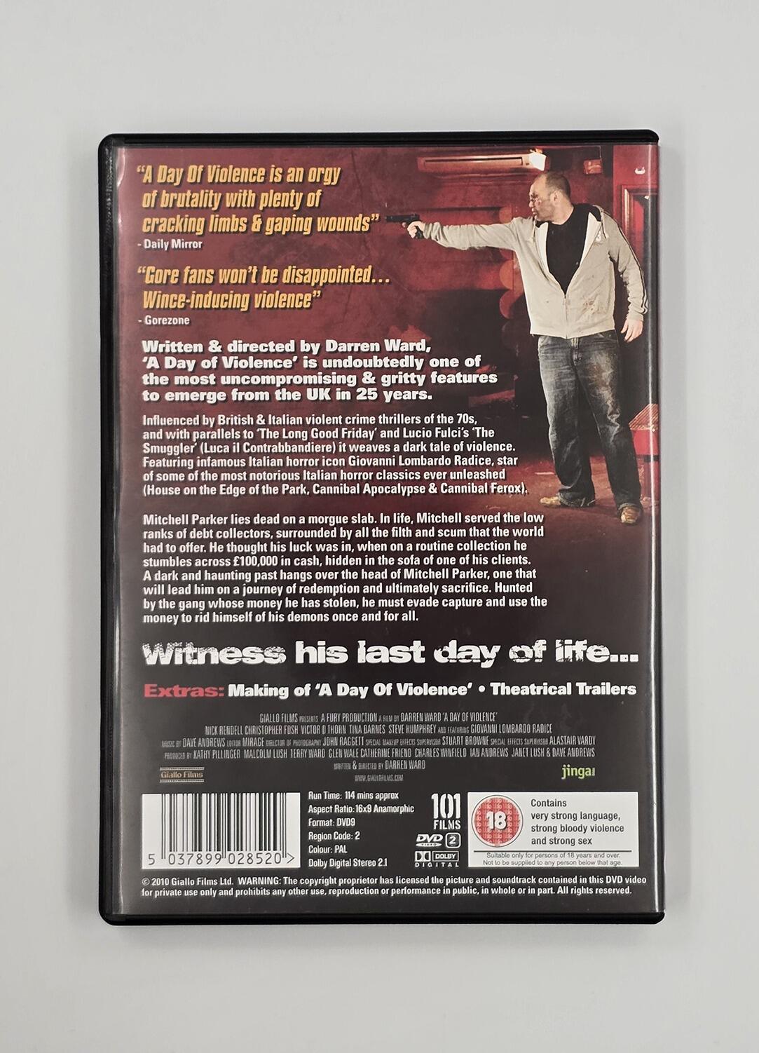 A Day of Violence - Signed by Director "Darren Ward" - DVD - Region 2 - [Pre-owned] - 101 Films - Item Image 2