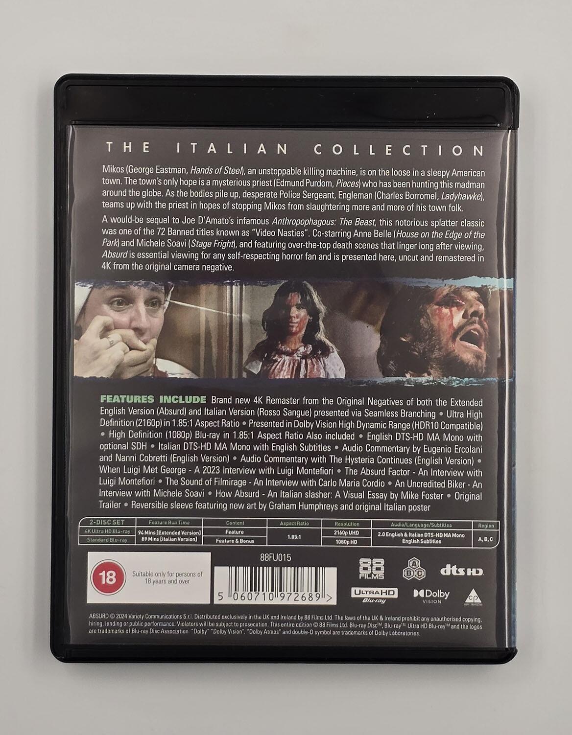 Absurd - 4K-UHD + Blu-Ray - Region Free - [Pre-owned] - 88 Films - Item Image 4