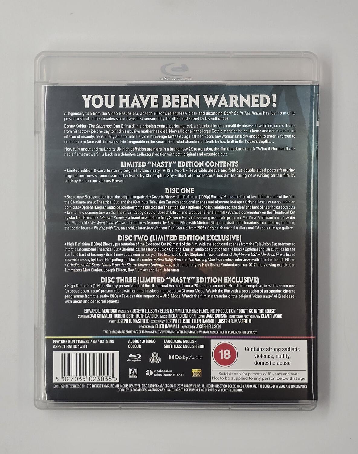 Don't Go in the House - Slipcover -  Arrow Exclusive Limited "Nasty" Edition - Blu-Ray - Region Free - [Pre-owned] - Arrow Video - Item Image 4