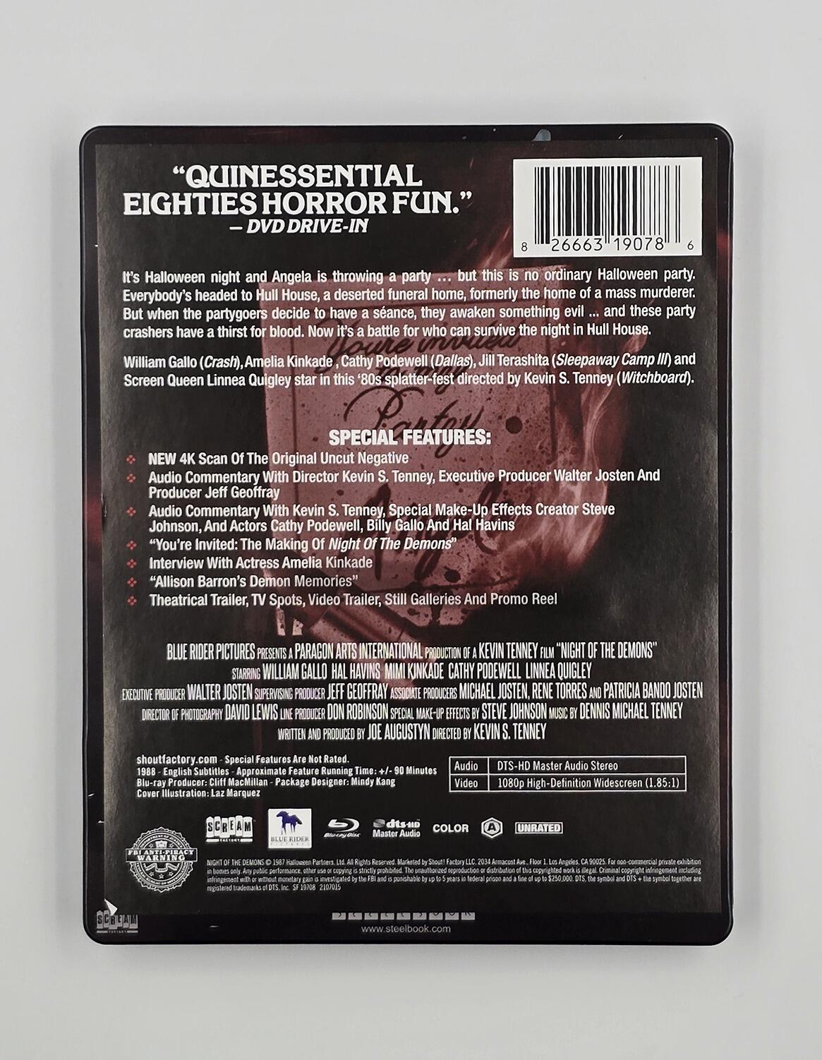 Night of the Demons - Remastered Steelbook - Limited Edition - Blu-Ray - Region A - [Pre-owned] - Shout! Factory - Item Image 2