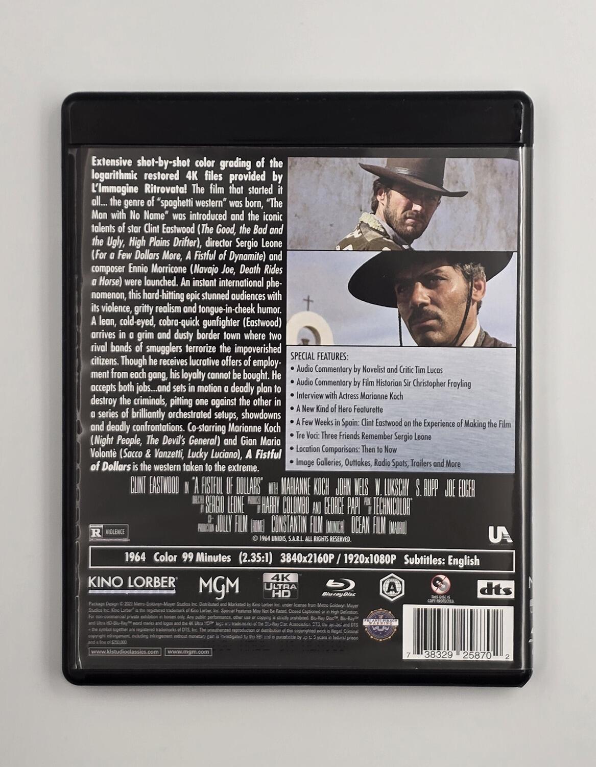 A Fistful of Dollars - Slipcover - 4K UHD (Region Free) + Blu-Ray (Region A) - [Pre-owned] - Kino Lorber - Item Image 4