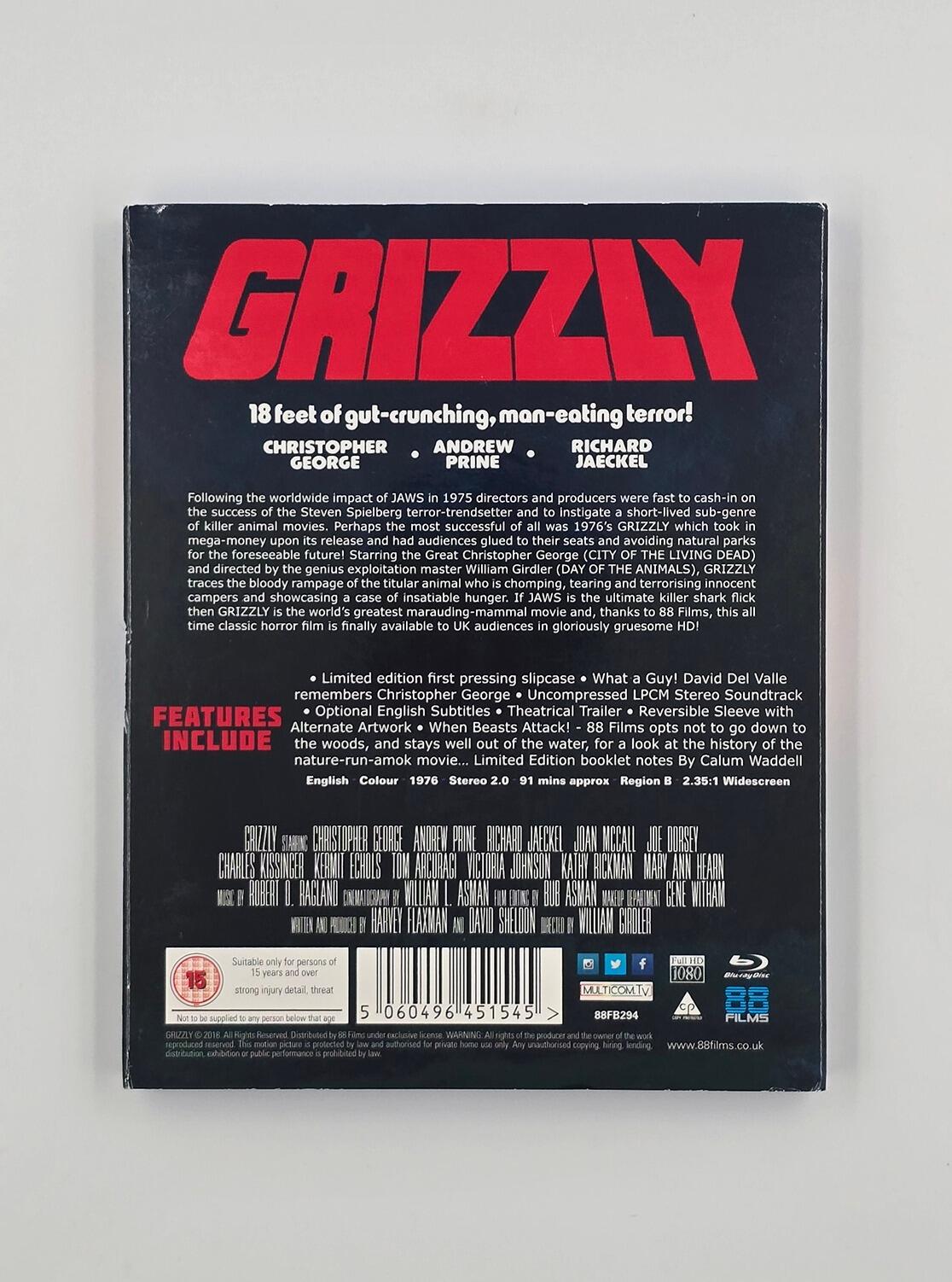 Grizzly - Slipcover - Blu-Ray - Region B - [Pre-owned] - 88 Films - Item Image 2