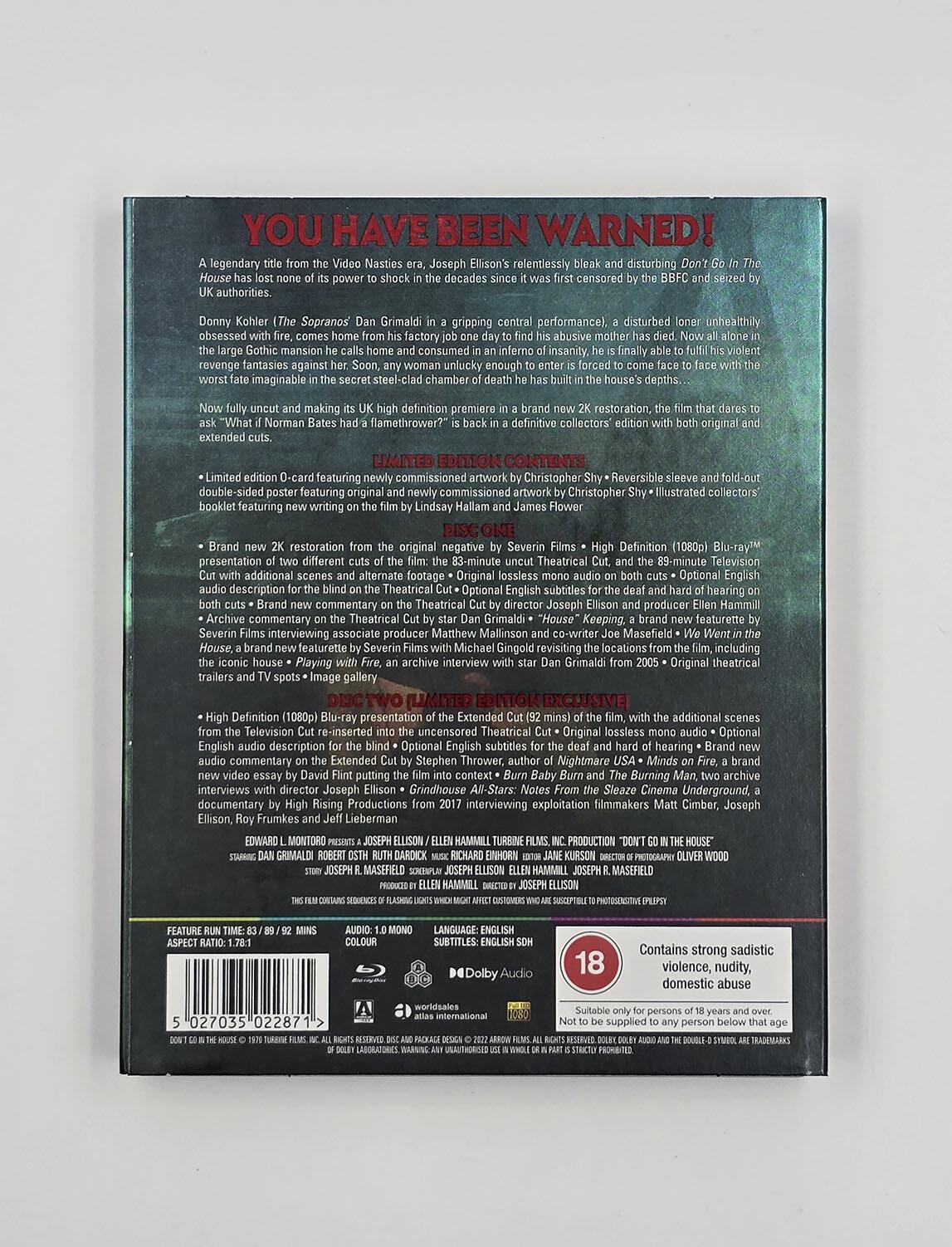 Don't Go In The House - Limited Edition - Slipcover - Blu-Ray - Region Free - [Pre-owned] - Arrow Video - Item Image 2