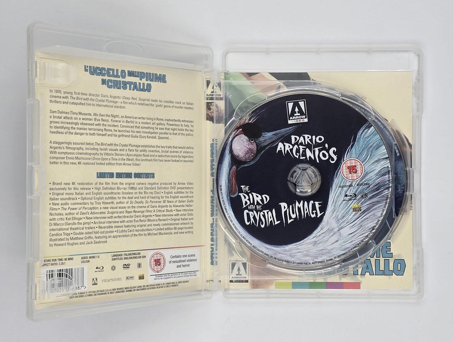 The Bird with the Crystal Plumage - Limited Edition - Blu-Ray (Region B) + DVD (Region 2) - [Pre-owned] - Arrow Video - Item Image 5