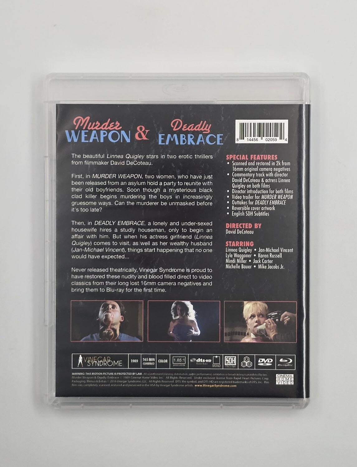 Murder Weapon/Deadly Embrace- Slipcover - Blu-Ray + DVD - Region Free - [Pre-owned] - Vinegar Syndrome - Item Image 4