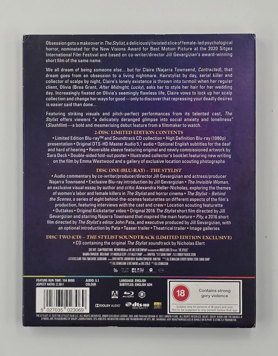 The Stylist - Limited Edition - Slipcover - Blu-Ray + CD Soundtrack - Region Free - [Pre-owned] - Arrow Video - Item Image 2