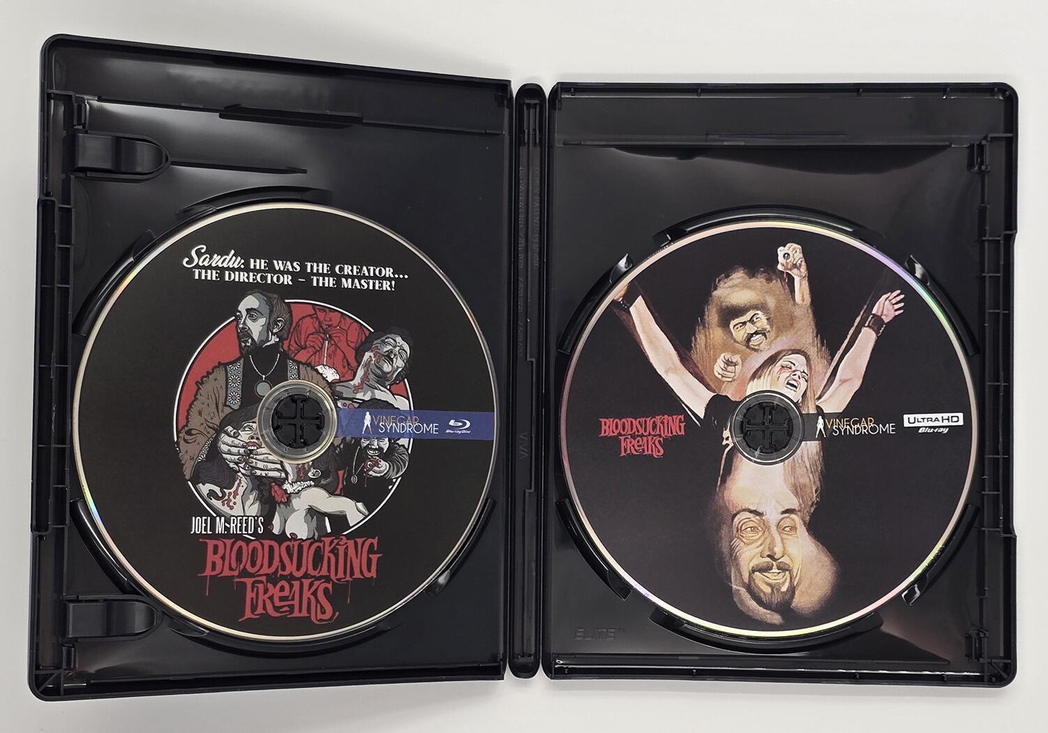 Blood Sucking Freaks - Limited Edition - Reversible Slipcover - 4K UHD + Blu-Ray - Region Free - [Pre-owned] - Vinegar Syndrome - Joel M. Reed - Inside Case