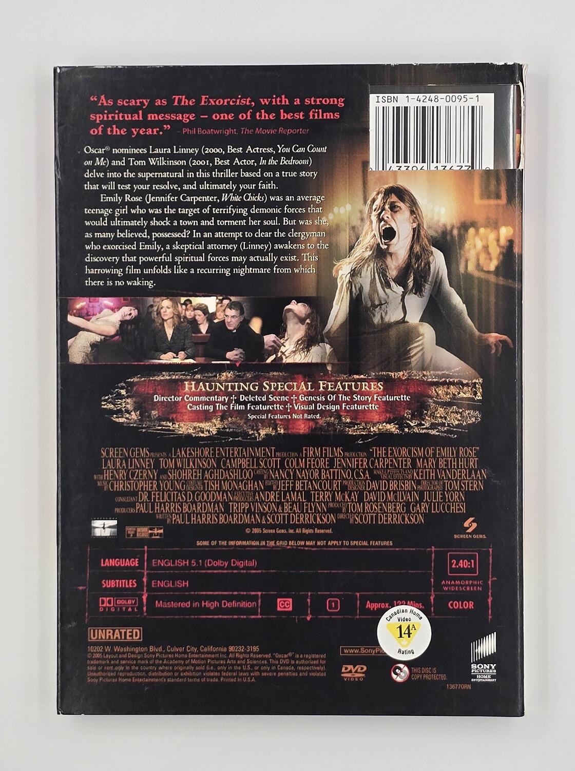 The Exorcism of Emily Rose - Unrated Version - Slipcover - DVD - Region 1 - [Pre-owned] - Sony Home Entertainment - Scott Derrickson - Slipcover Rear