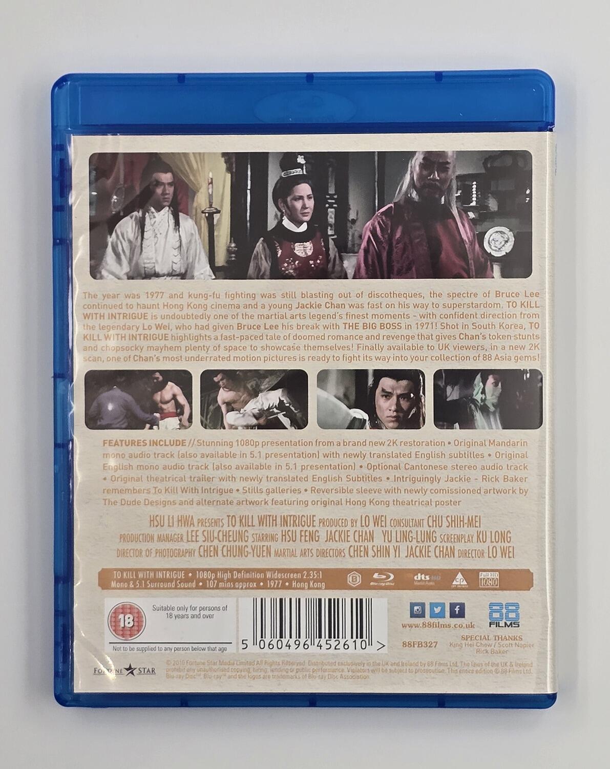 To Kill With Intrigue - Limited Edition - Slipcover - Blu-Ray - Region B - [Pre-owned] - 88 Films - Wei Lo - Jackie Chan - Case Rear