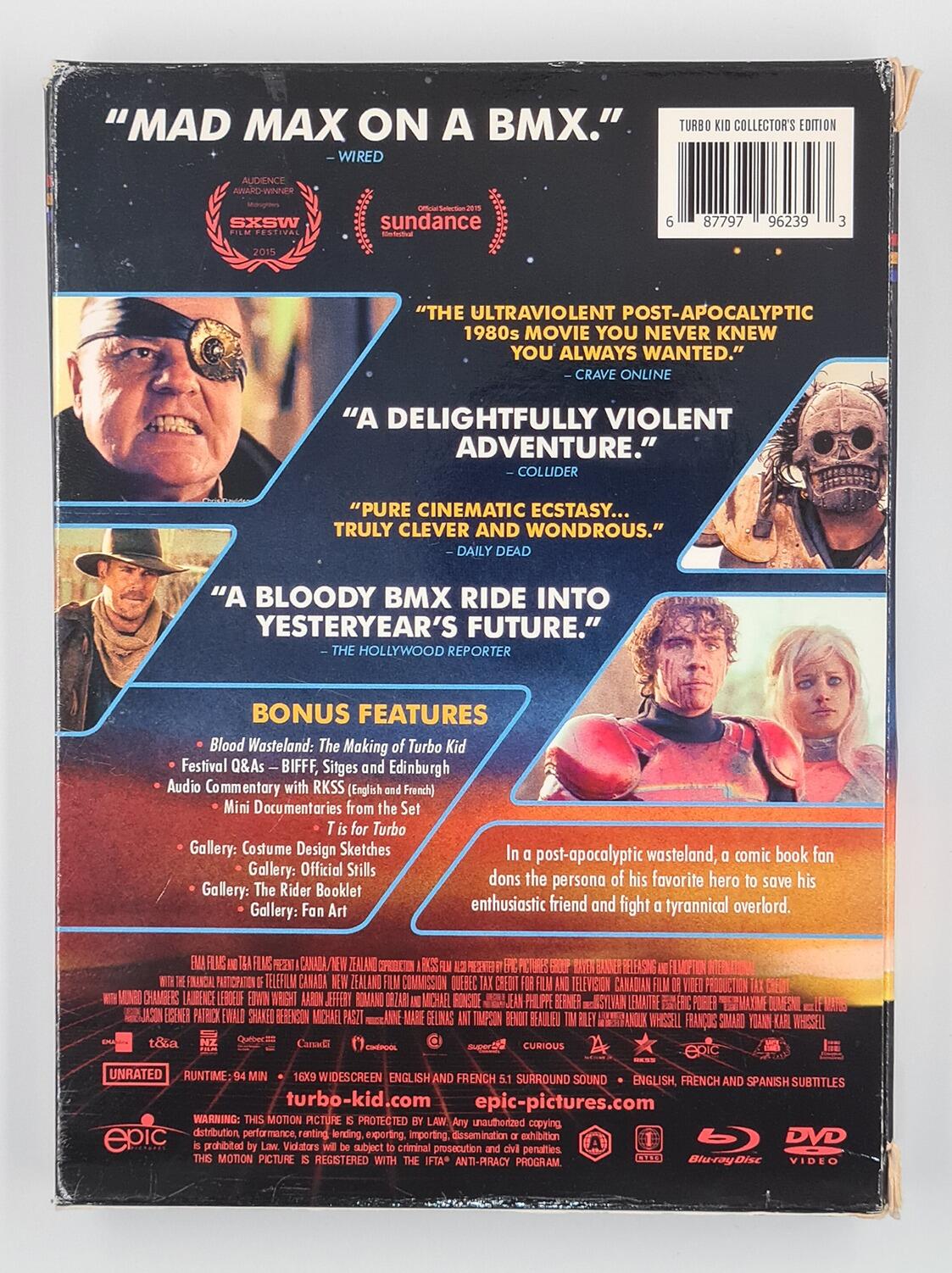 Turbo Kid - Digipack - Blu-Ray + DVD - Region A/1 - [Pre-Owned]
