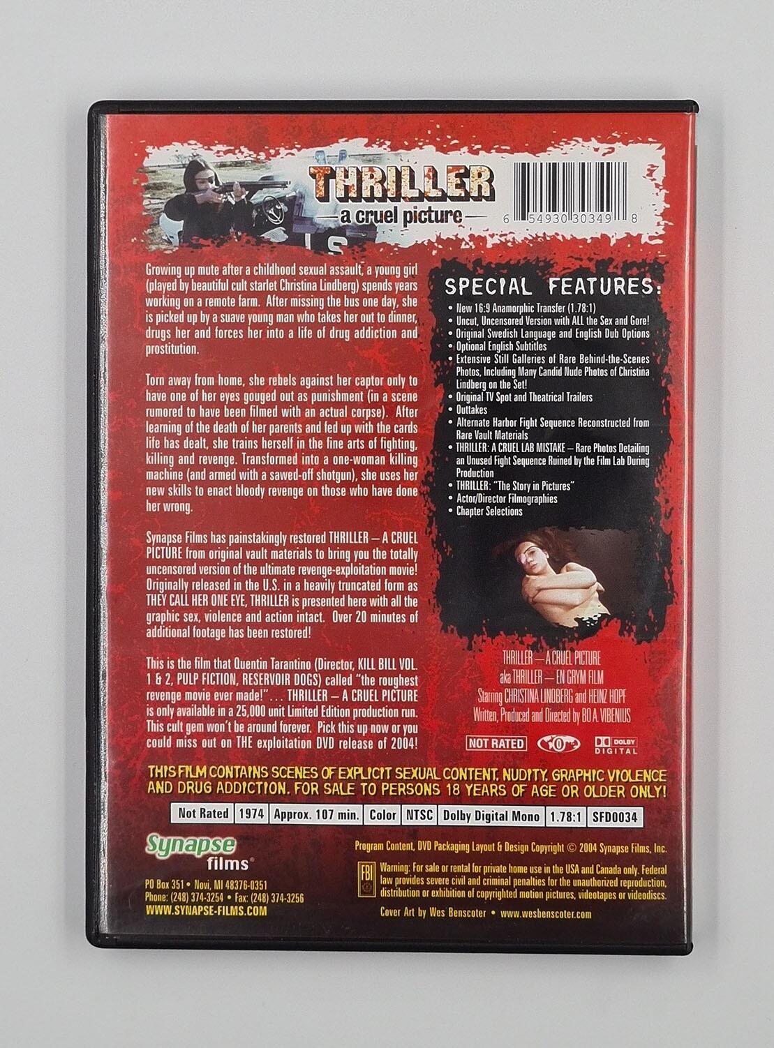 Thriller: A Cruel Picture - Limited Edition - DVD - Region Free - [Pre-owned] - Synapse - Item Image 2