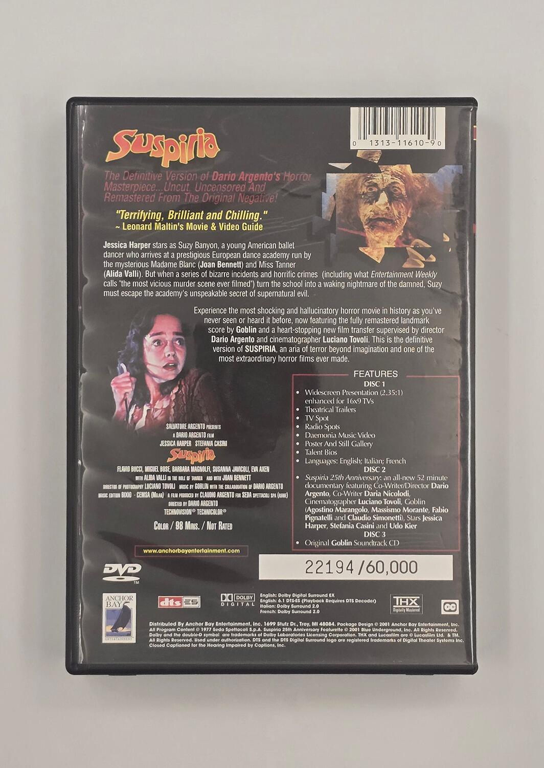 Suspiria - Limited Edition - DVD - Region Free - [Pre-owned] - Anchor Bay - Item Image 2