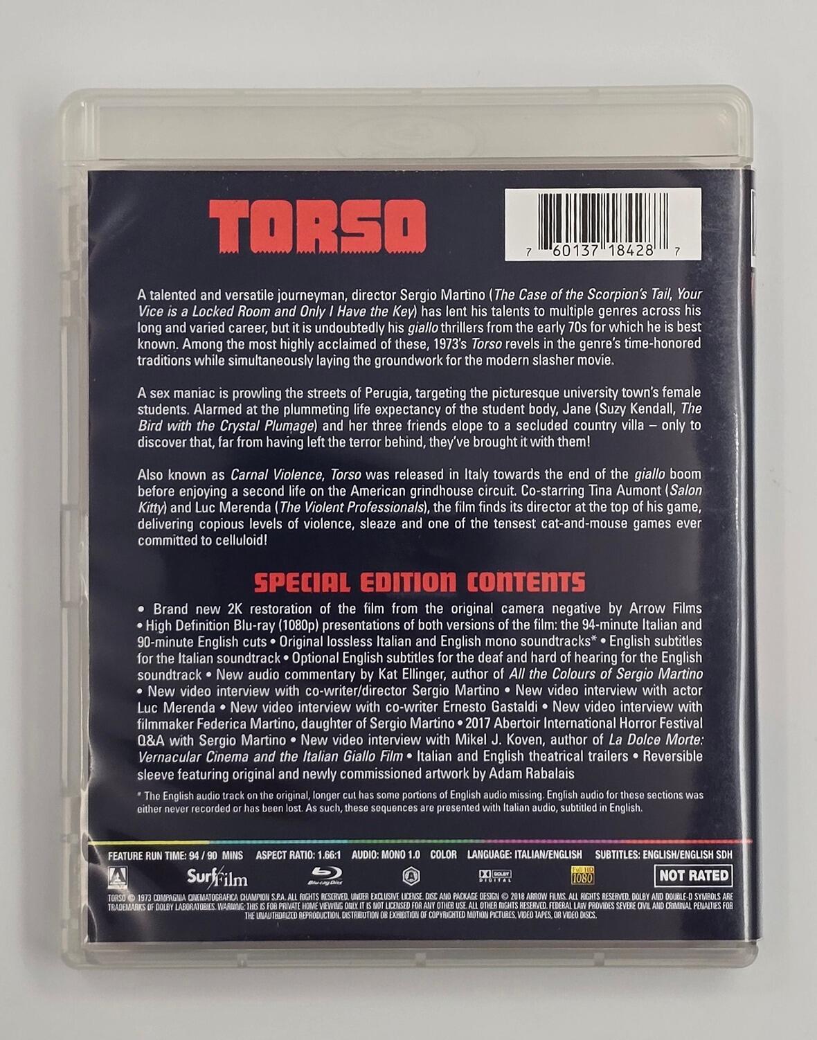 Torso - Blu-Ray - Region A - [Pre-owned] - Arrow Video - Item Image 2
