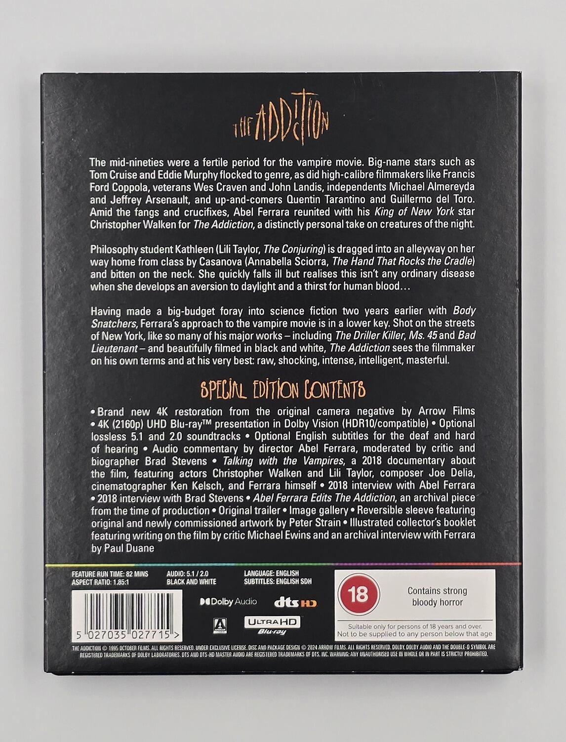 The Addiction - Limited Edition - Slipcover - 4K UHD - Region Free - [Pre-owned] - Arrow Video - Item Image 2