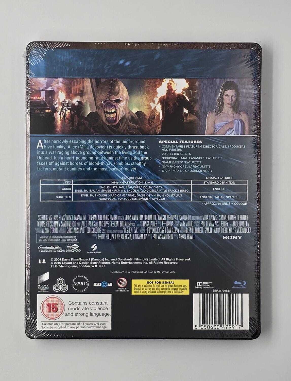 Resident Evil: Apocalypse - Steelbook - Blu-Ray - Region Free - [New] - Sony - Item Image 2