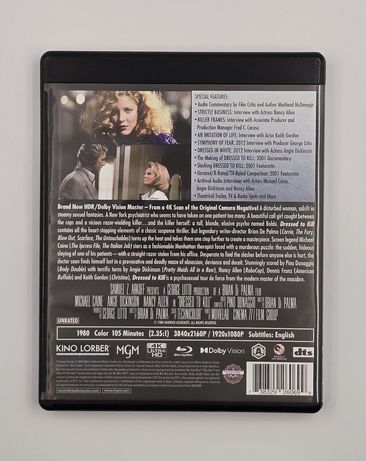 Dressed To Kill - Slipcover - 4K UHD (Region Free) + Blu-Ray (Region A) - [Pre-owned] - Kino Lorber - Item Image 4