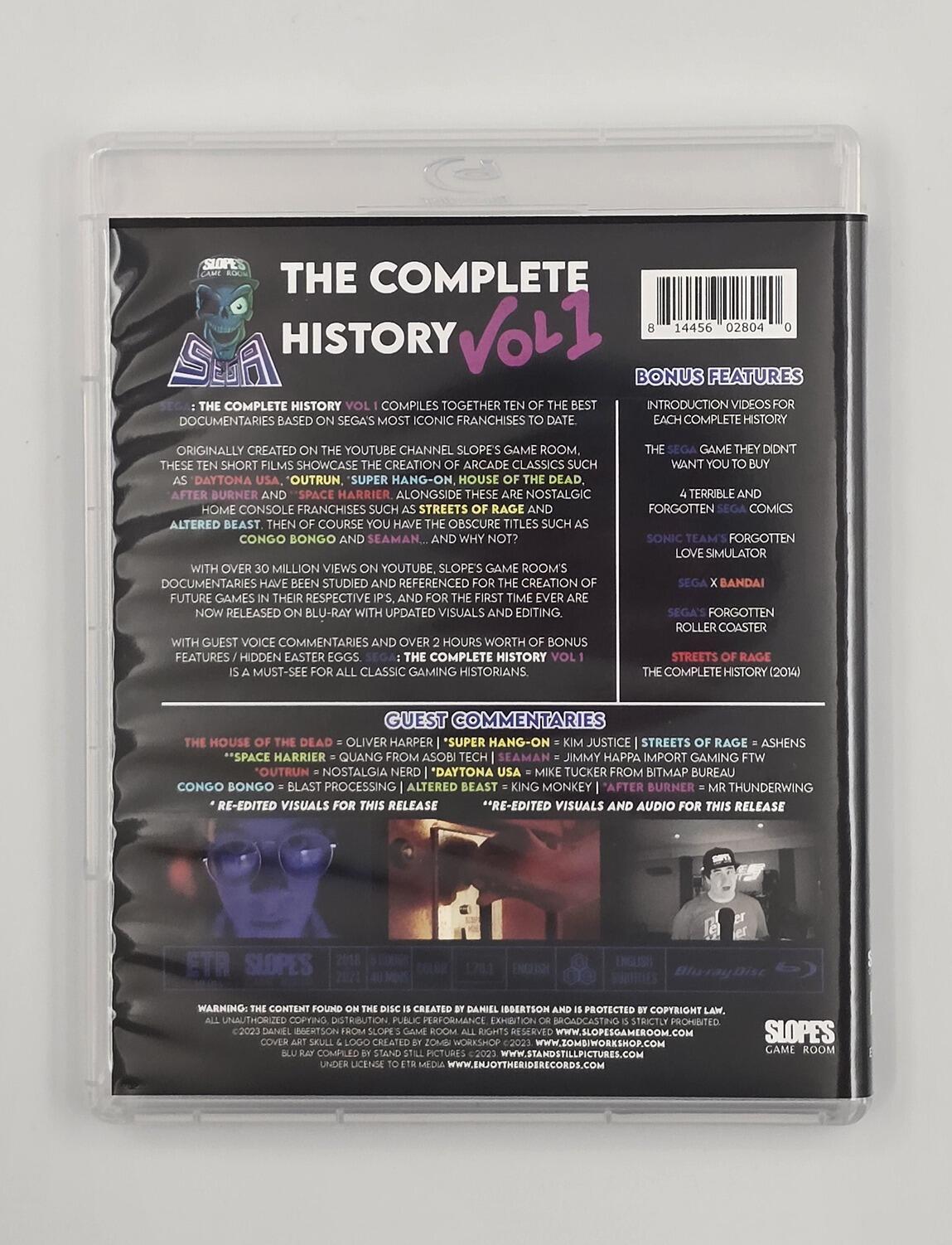 Slopes Game Room: Sega the Complete History Vol. 1 - Slipcover - Blu-Ray - Region Free - [Pre-owned] - ETR MEdia - Daniel Ibbertson - Case Rear