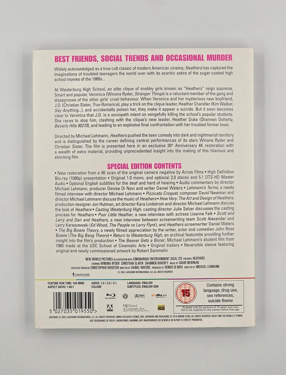 Heathers - Slipcover - Blu-Ray - Region B - [Pre-owned] - Arrow Video - Item Image 2