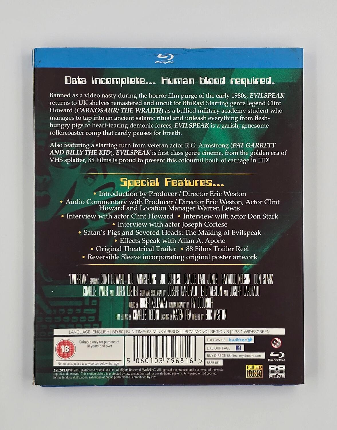 Evilspeak - Slipcover - Blu-Ray - Region B - [Pre-owned] - 88 Films - Item Image 2