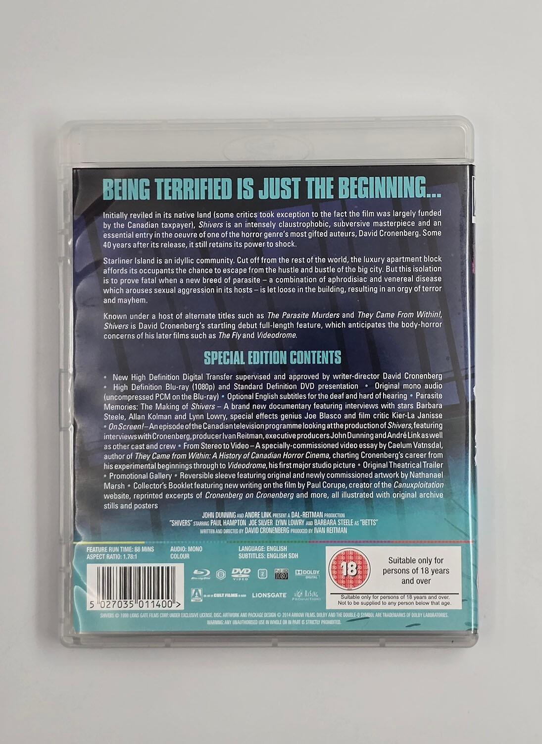 Shivers (2nd Pressing) - Blu-Ray (Region B) + DVD (Region 2) - [Pre-owned] - Arrow Video - Item Image 2
