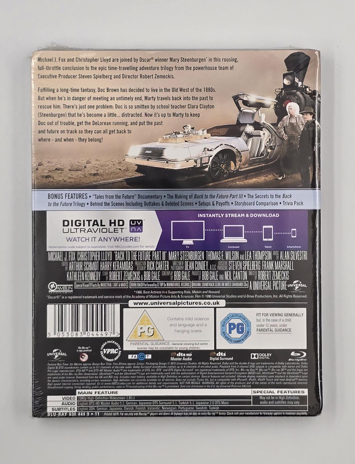 Back to the Future Part III - Steelbook - Blu-Ray - Region Free - [New] - Universal - Item Image 2