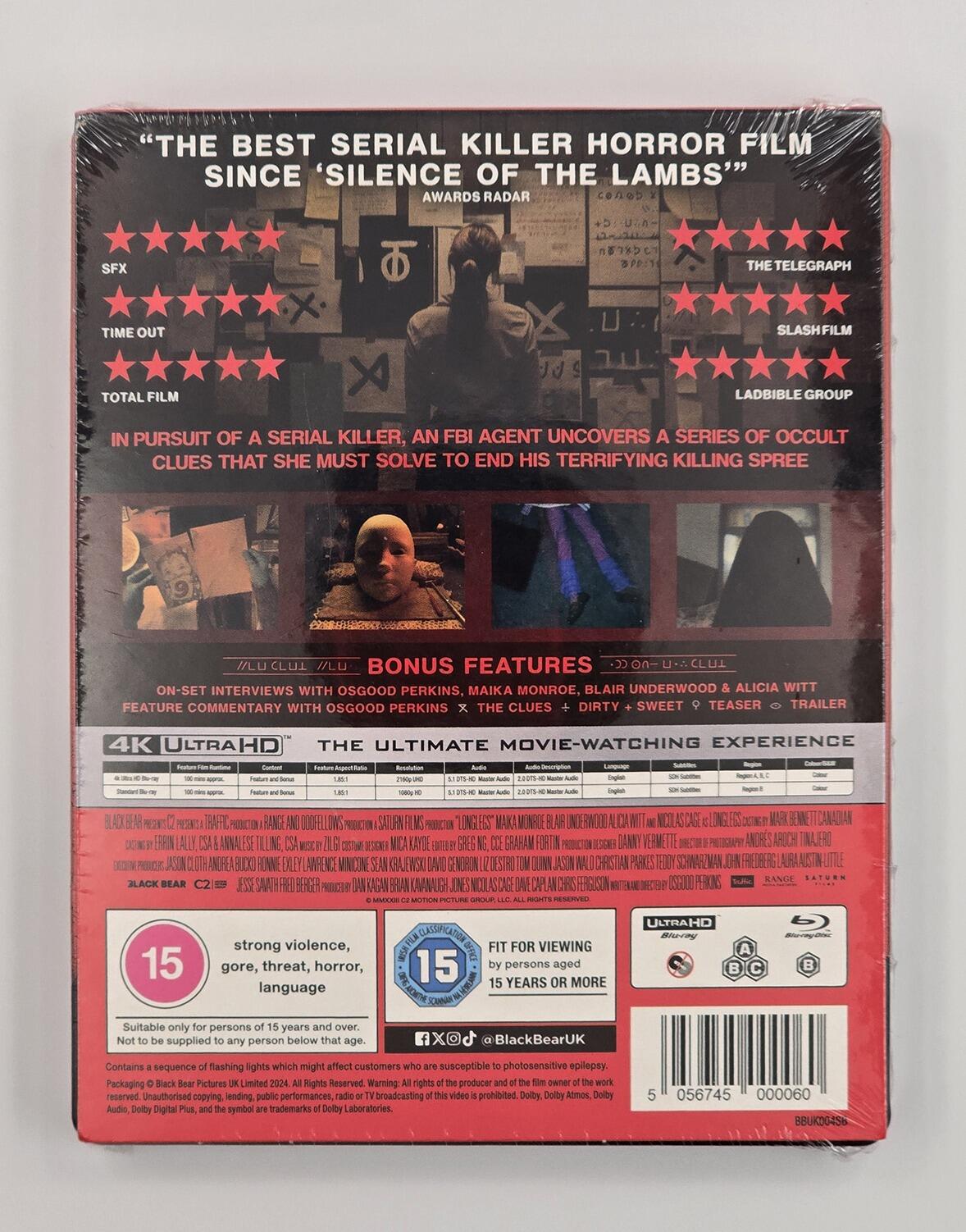 Longlegs - Steelbook - 4K-UHD (Region Free) + Blu-Ray (Region B) - [New] -  - Item Image 2