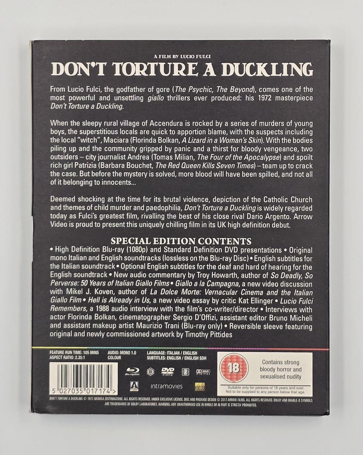 Don't Torture a Duckling - Slipcover - Blu-Ray (Region B) + DVD (Region 2) - [Pre-owned] - Arrow Video - Item Image 2