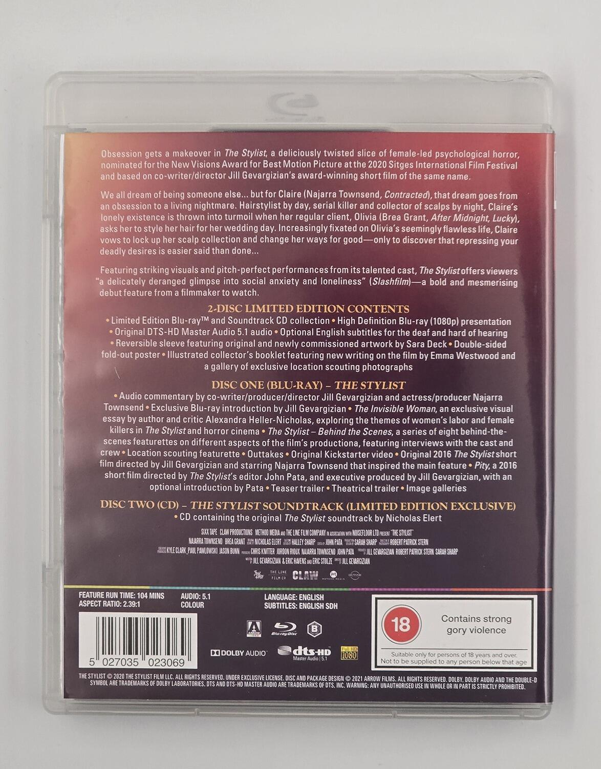 The Stylist - Limited Edition - Slipcover - Blu-Ray + CD Soundtrack - Region Free - [Pre-owned] - Arrow Video - Item Image 4