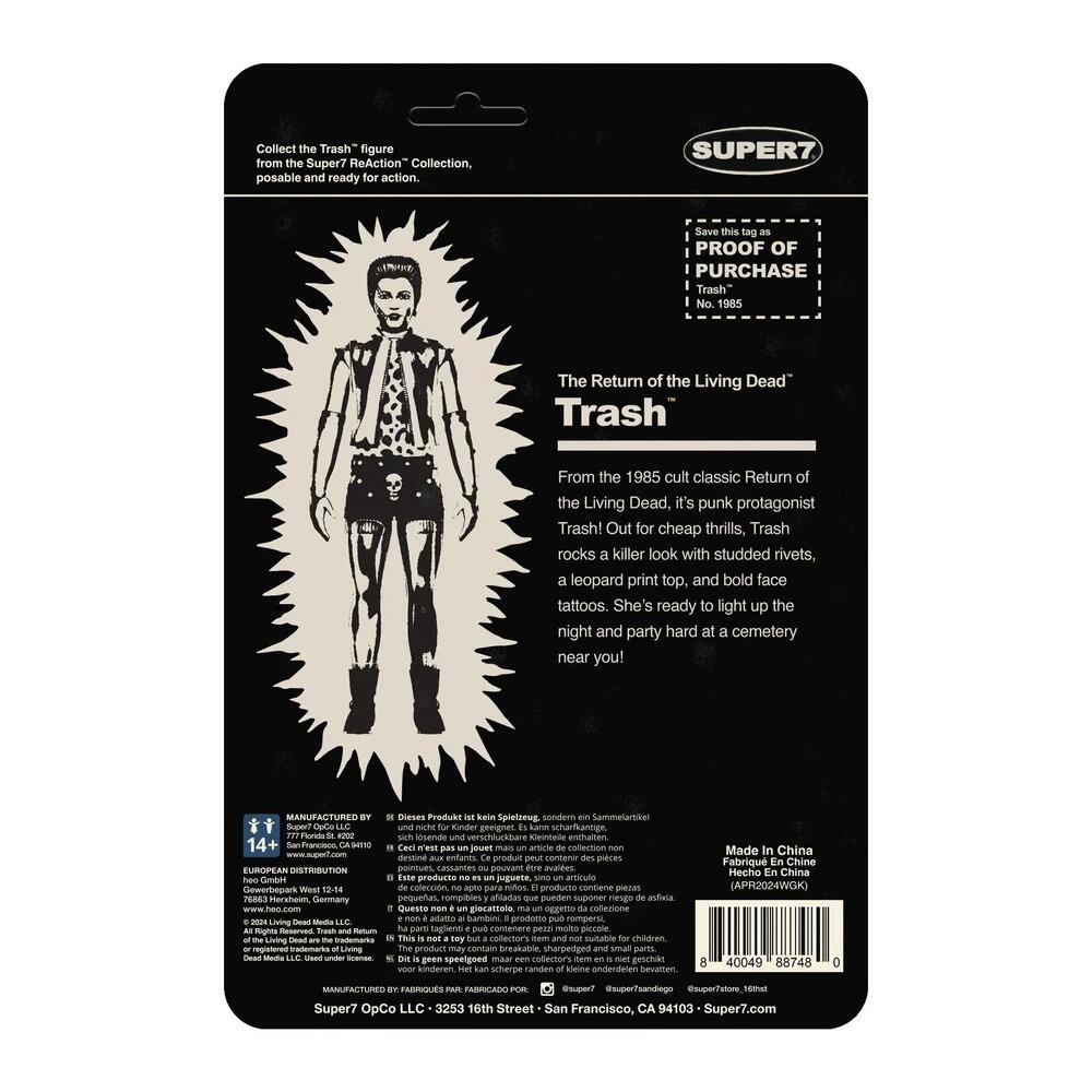 The Return of the Living Dead - ReAction Action Figure - Wave 04 - Trash (Monster Glow) - 10 cm - [New] - Super7 - Item Image 4